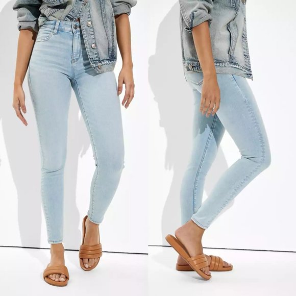 American Eagle Outfitters Denim - American Eagle Women's Next Level Stretch Hi-Rise Lightwash Blue Denim Jeggings
